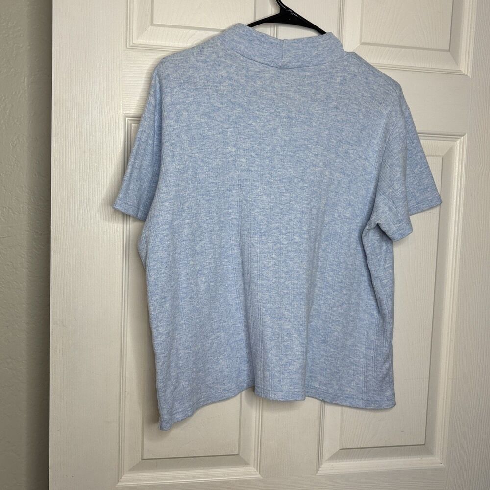 Basic Editions Size Large Light Heather Blue Vint… - image 6